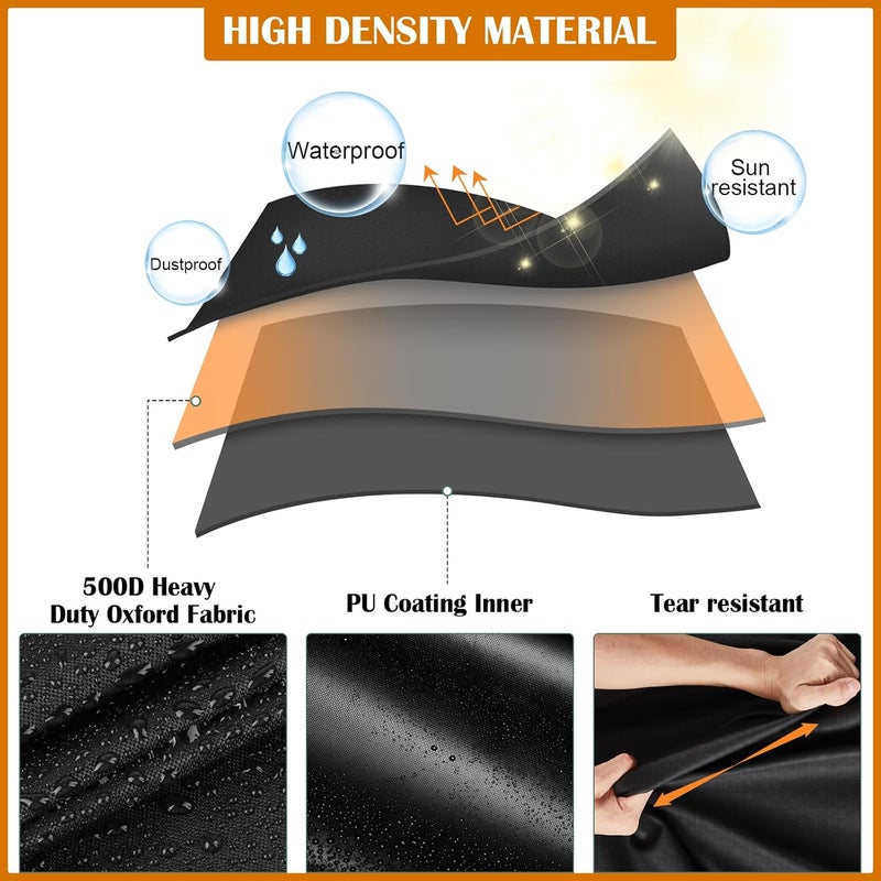 Kingling Patio Furniture Covers Waterproof, Round Patio Table Cover 54 inch Heavy Duty Outdoor Table Cover for Dining & Coffee Table Chair Set, Small Firepit Table All Weather Resistant--54''D x29''H - Image 5